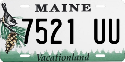 ME license plate 7521UU