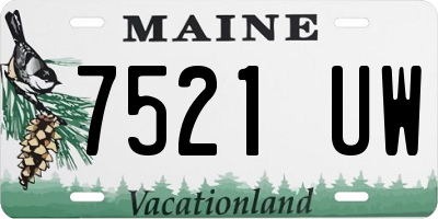 ME license plate 7521UW