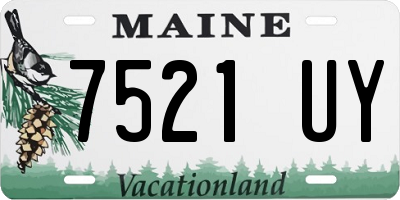 ME license plate 7521UY
