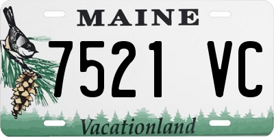 ME license plate 7521VC