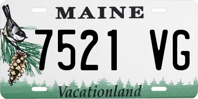 ME license plate 7521VG