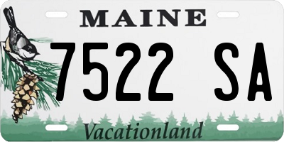ME license plate 7522SA