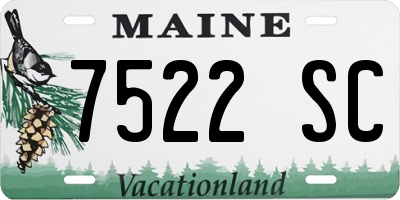 ME license plate 7522SC
