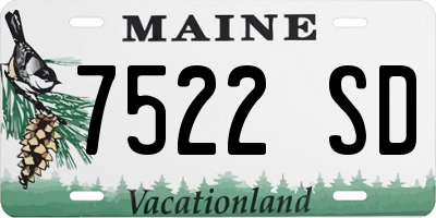 ME license plate 7522SD