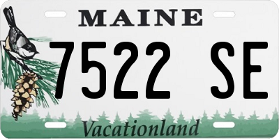 ME license plate 7522SE