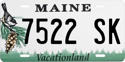 ME license plate 7522SK