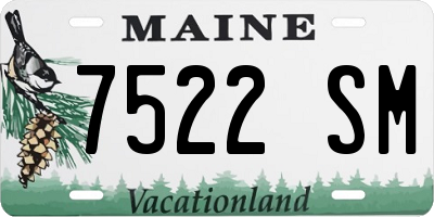 ME license plate 7522SM