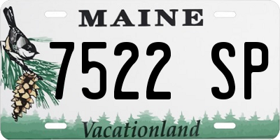 ME license plate 7522SP