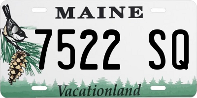 ME license plate 7522SQ