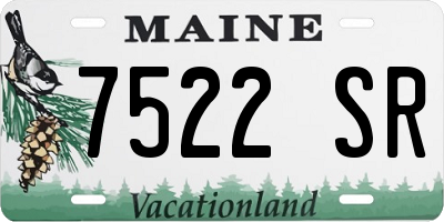 ME license plate 7522SR