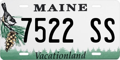 ME license plate 7522SS