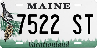 ME license plate 7522ST
