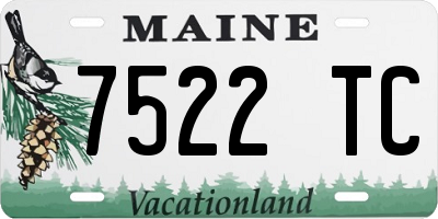 ME license plate 7522TC