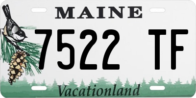 ME license plate 7522TF
