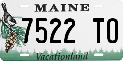 ME license plate 7522TO