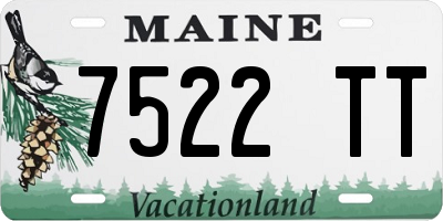 ME license plate 7522TT