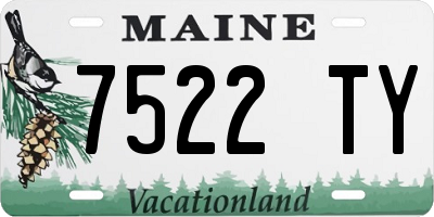 ME license plate 7522TY