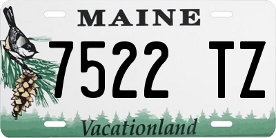 ME license plate 7522TZ