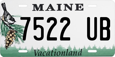 ME license plate 7522UB