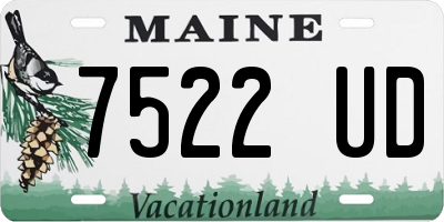 ME license plate 7522UD