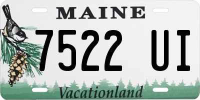 ME license plate 7522UI