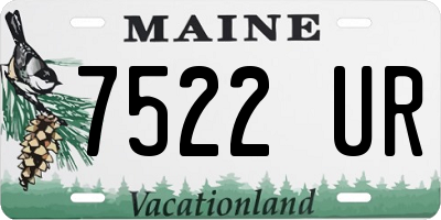 ME license plate 7522UR