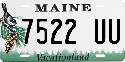 ME license plate 7522UU