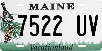 ME license plate 7522UV
