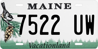 ME license plate 7522UW