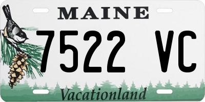 ME license plate 7522VC