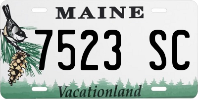 ME license plate 7523SC