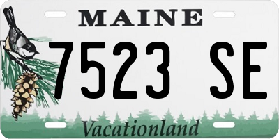 ME license plate 7523SE