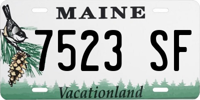ME license plate 7523SF