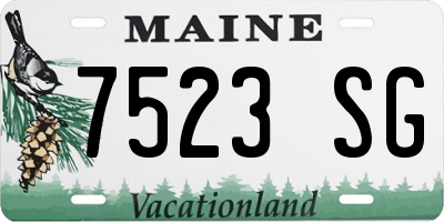 ME license plate 7523SG