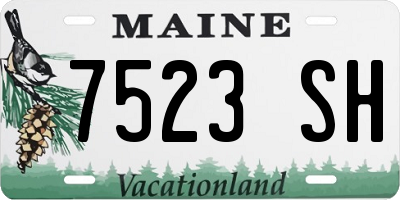 ME license plate 7523SH