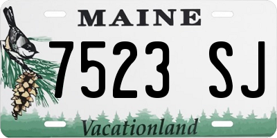 ME license plate 7523SJ