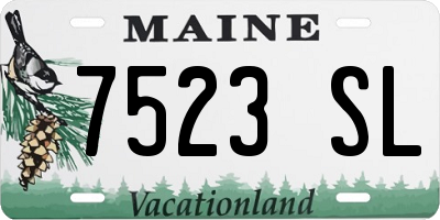 ME license plate 7523SL
