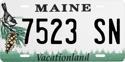 ME license plate 7523SN