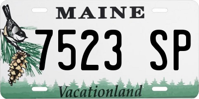 ME license plate 7523SP