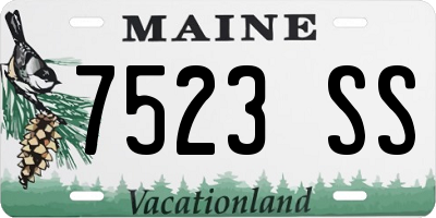 ME license plate 7523SS