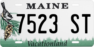 ME license plate 7523ST