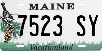 ME license plate 7523SY