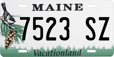 ME license plate 7523SZ