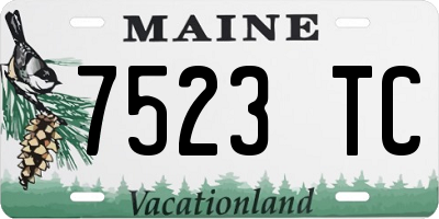 ME license plate 7523TC
