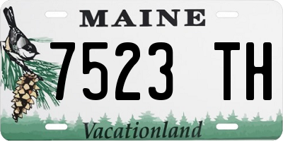 ME license plate 7523TH