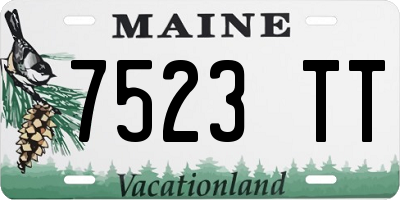 ME license plate 7523TT