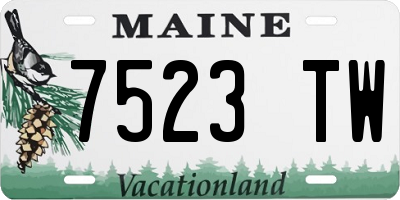 ME license plate 7523TW
