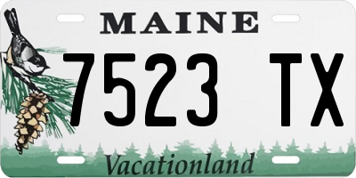 ME license plate 7523TX
