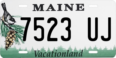 ME license plate 7523UJ