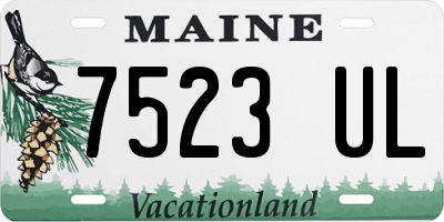 ME license plate 7523UL
